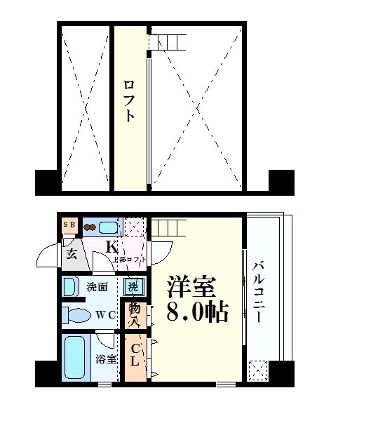 プロスペクト中之島の物件間取画像