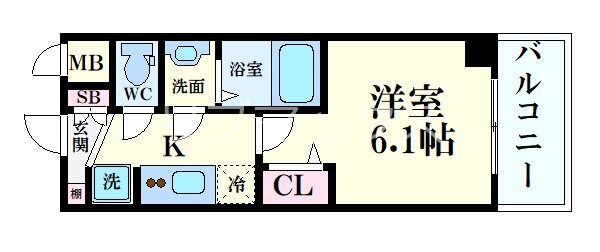 プレサンス東三国駅前グランクラスの物件間取画像