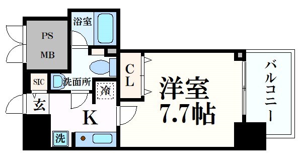 パークアクシス四ツ橋の物件間取画像