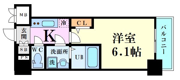 エスリード南森町ラグシスの物件間取画像