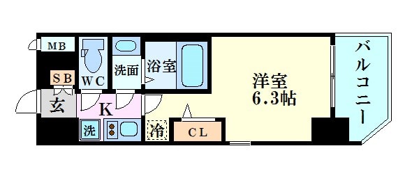 エステムコートディアシティＷＥＳＴの物件間取画像