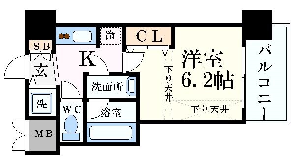 アクアプレイス梅田Ⅲの物件間取画像