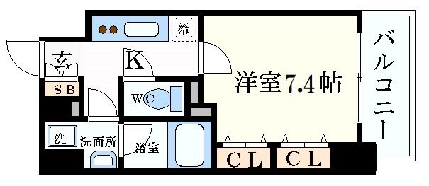パークフラッツ野田阪神駅前（旧アーバネックス野田阪神駅前）の物件間取画像