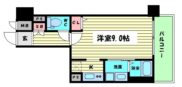 プレサンス立売堀パークシティの物件間取画像