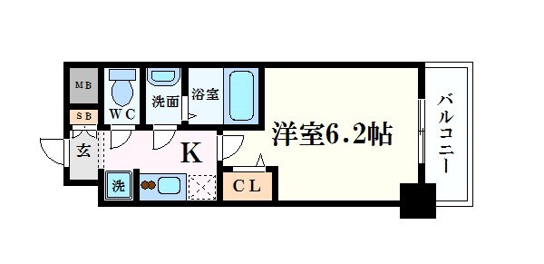 プレサンス上町台夕陽丘の物件間取画像