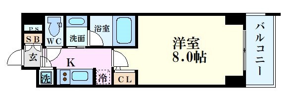 QCフラット北堀江の物件間取画像