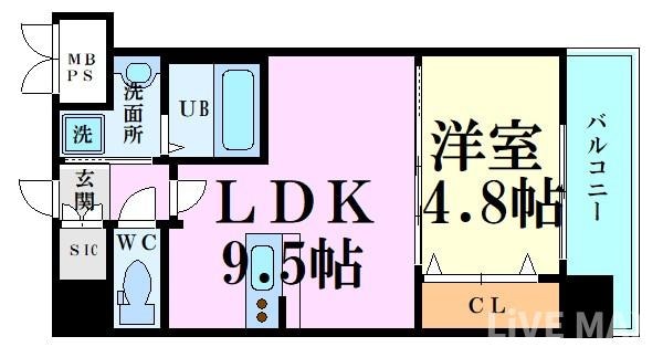 スプランディッド中之島WESTの物件間取画像