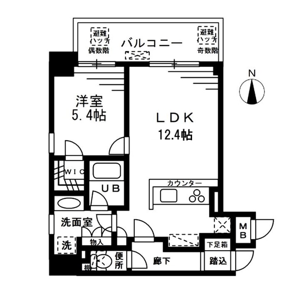 ザ・パークハビオ天満橋の物件間取画像