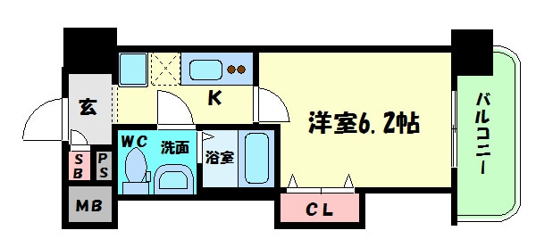 LUXE難波EASTの物件間取画像