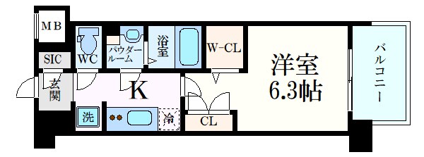 コンフォリア江坂江の木町Qの物件間取画像