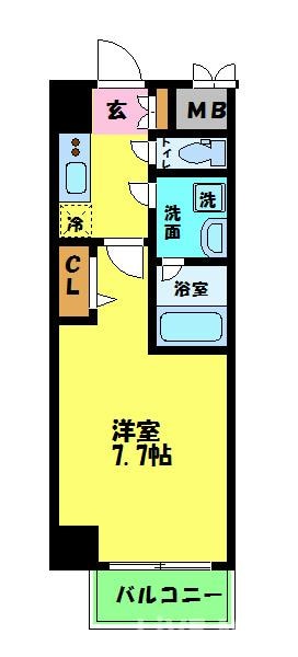 レジュールアッシュ大阪城WESTの物件間取画像