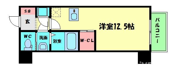 エグゼ難波東の物件間取画像