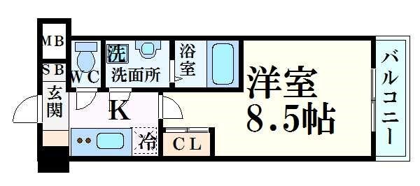 アーバンフラッツ新大阪Ⅱの物件間取画像