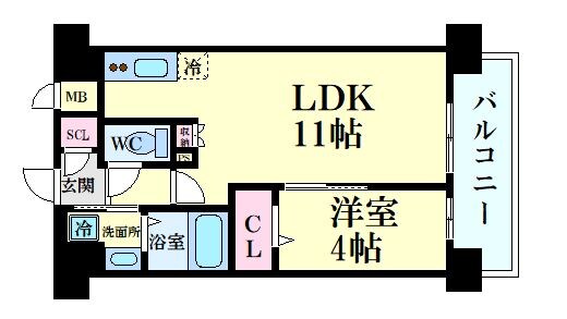 リヴィエール江坂江の木公園の物件間取画像