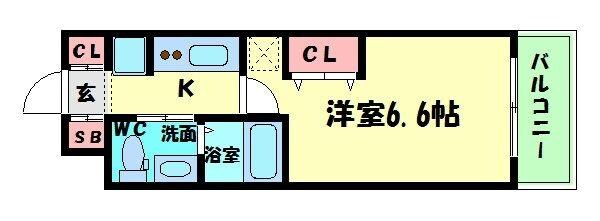 アーデンタワー本町イーストの物件間取画像