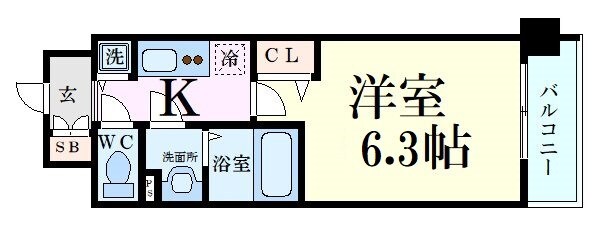 プレサンス梅田東ディアロの物件間取画像