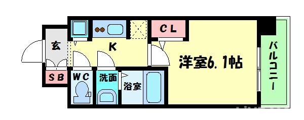 スワンズシティ大阪城南の物件間取画像