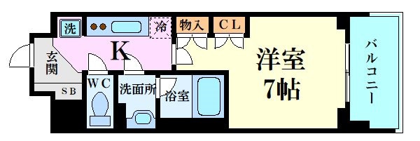 ルネフラッツ谷町四丁目の物件間取画像