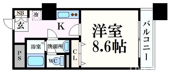 メゾン・ド・ヴィレ大阪城公園前の物件間取画像