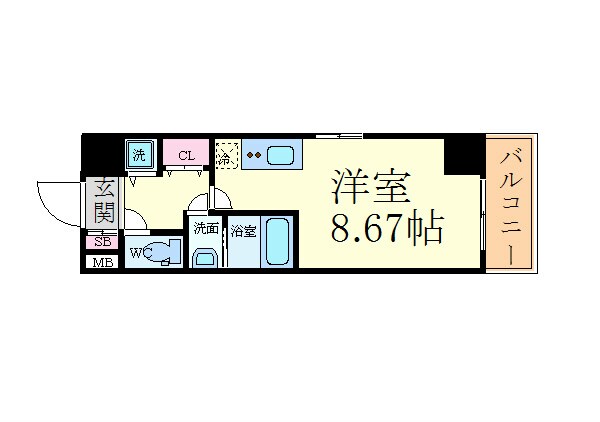 JMFレジデンス大阪福島（旧：アクセリス大阪福島）の物件間取画像