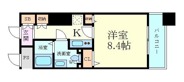 メゾン・ド・ヴィレ大阪城公園前の物件間取画像