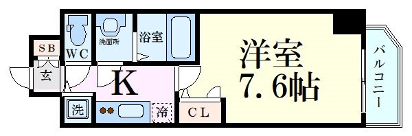 プレサンス梅田東ベータの物件間取画像