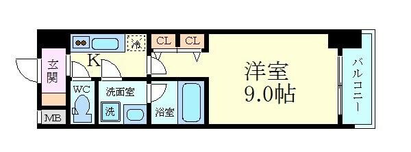 スプランディッド淀屋橋ＤＵＥの物件間取画像