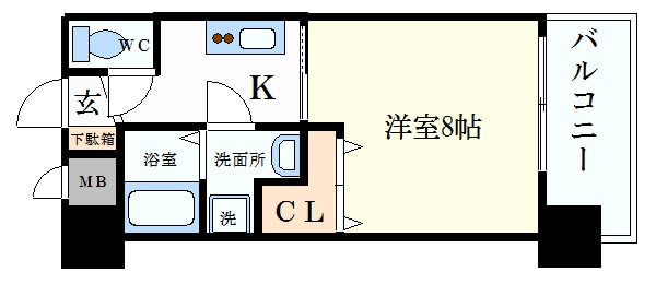 ネオシティ天神橋の物件間取画像