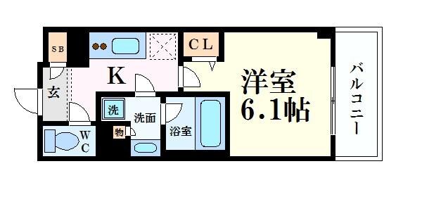 アスヴェル東本町Ⅱの物件間取画像