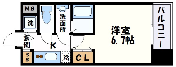 アドバンス上町台Ⅱクレイドルの物件間取画像