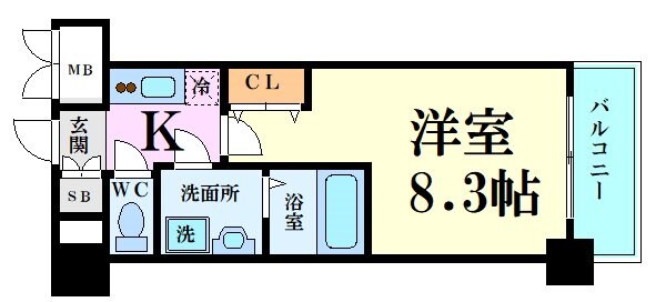 エスリード大阪グランゲートの物件間取画像