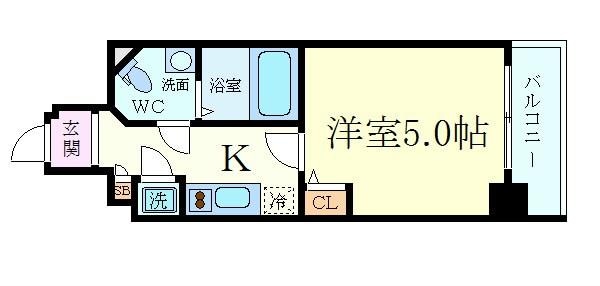 エスリード福島WESTの物件間取画像