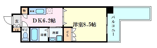 アスリート江坂Ⅱ番館の物件間取画像