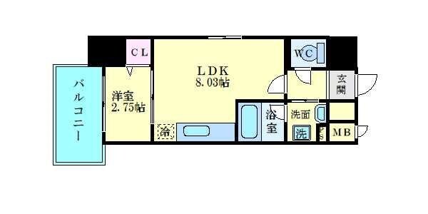 Fortuney江坂Ⅰの物件間取画像