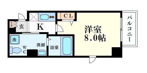 メインステージ西天満T's SQUAREの物件間取画像