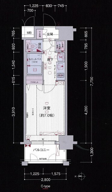 プレサンス心斎橋タイミックスの物件間取画像