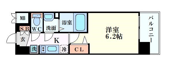 プレサンスOSAKA三国ネオスの物件間取画像