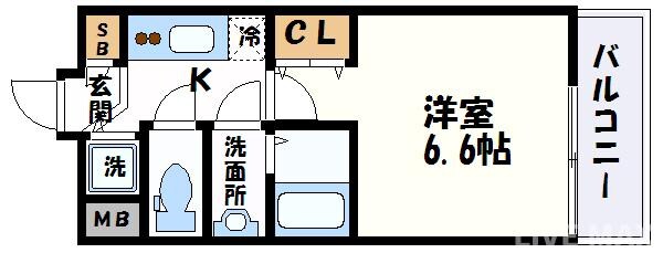 アドバンス上町台Ⅱクレイドルの物件間取画像