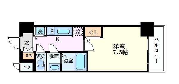 S-RESIDENCE江坂Eminenceの物件間取画像
