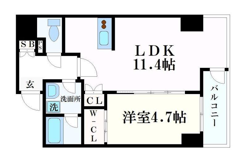 Fortunato扇町の物件間取画像