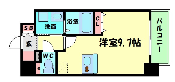 阿波座駅 徒歩8分 4階の物件間取画像