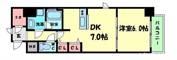 セイル淀屋橋の物件間取画像