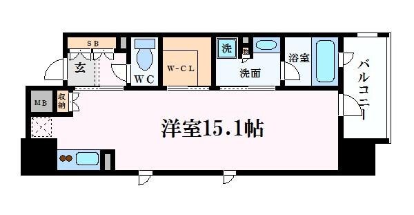 パークアクシス心斎橋の物件間取画像