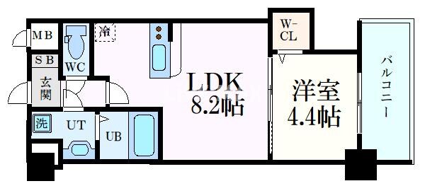 Alivis北梅田の物件間取画像