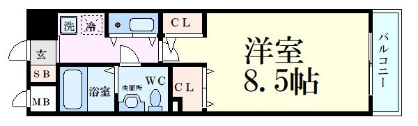 レジディア天神橋の物件間取画像