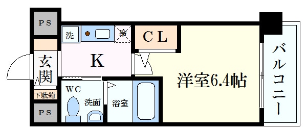 エスリード野田阪神駅前の物件間取画像