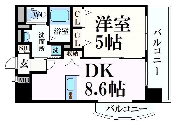 Luxe新大阪Ⅰの物件間取画像