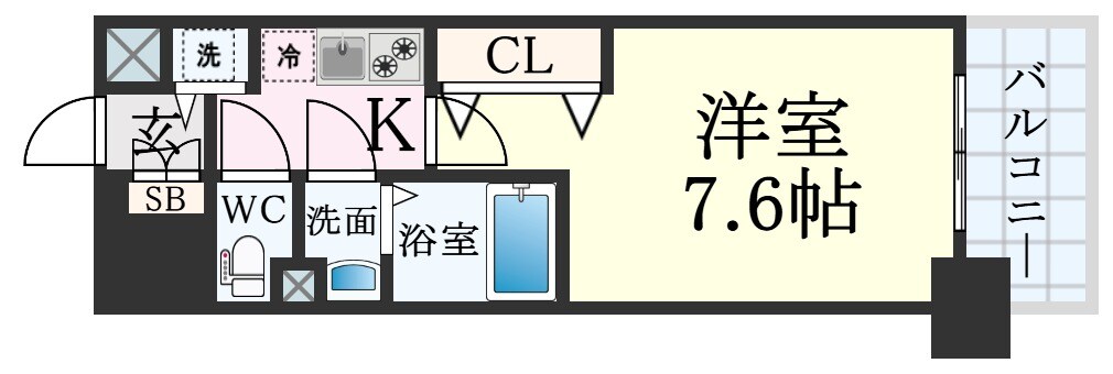 上沢駅 徒歩3分 1階の物件間取画像