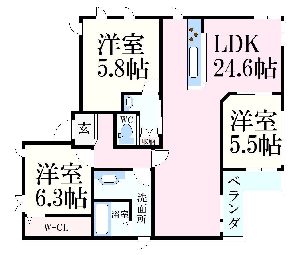 芦屋駅 徒歩9分 3階の物件間取画像