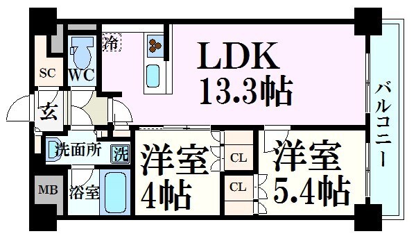 ブランシエスタ西宮（旧ルフォンブランシェ西宮）の物件間取画像